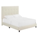 Bridger King Size Beige Tufted Upholstered Platform Bed - Quick Assembly - LGH1162