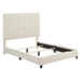 Bridger King Size Beige Tufted Upholstered Platform Bed - Quick Assembly - LGH1162