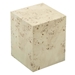 Cosmos 16" Square Burl Wood Side Table - Bleached Burl - MOD10003