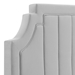 Alyona Channel Tufted Performance Velvet Full/Queen Headboard - Light Gray - MOD10040