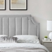 Alyona Channel Tufted Performance Velvet Full/Queen Headboard - Light Gray - MOD10040