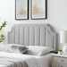 Alyona Channel Tufted Performance Velvet Full/Queen Headboard - Light Gray - MOD10040