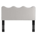 Athena Performance Velvet King/California King Headboard - Light Gray - MOD10052