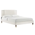 Zahra Channel Tufted Performance Velvet Twin Platform Bed - White - Style B