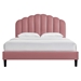 Daisy Performance Velvet Twin Platform Bed - Dusty Rose - MOD10124