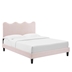 Current Performance Velvet Full Platform Bed - Pink - Style A