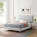 Current Performance Velvet King Platform Bed - Light Gray - Style A - MOD10153