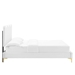 Current Performance Velvet Twin Platform Bed - White - Style C - MOD10168