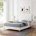 Current Performance Velvet Twin Platform Bed - White - Style C - MOD10168