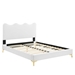 Current Performance Velvet Twin Platform Bed - White - Style C - MOD10168