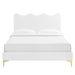 Current Performance Velvet Twin Platform Bed - White - Style C - MOD10168