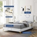 Current Performance Velvet Twin Platform Bed - White - Style C - MOD10168