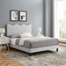 Current Performance Velvet King Platform Bed - Light Gray - Style B - MOD10197