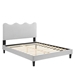 Current Performance Velvet King Platform Bed - Light Gray - Style B - MOD10197