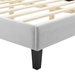 Current Performance Velvet King Platform Bed - Light Gray - Style B - MOD10197