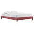 Harlow Queen Performance Velvet Platform Bed Frame - Dusty Rose