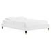 Harlow Full Performance Velvet Platform Bed Frame - White - MOD10256