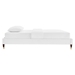 Harlow Full Performance Velvet Platform Bed Frame - White - MOD10256