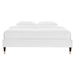 Harlow Full Performance Velvet Platform Bed Frame - White - MOD10256