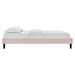 Reign Full Performance Velvet Platform Bed Frame - Pink - MOD10258