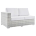 Convene Outdoor Patio Left-Arm Loveseat - Light Gray White