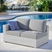 Convene Outdoor Patio Left-Arm Loveseat - Light Gray Gray - MOD10308