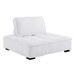 Saunter Tufted Fabric Armless Chair - White - MOD10316