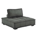 Saunter Tufted Fabric Armless Chair - Gray