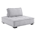 Saunter Tufted Fabric Armless Chair - Light Gray