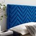 Mercy Chevron Tufted Performance Velvet Full/Queen Headboard - Navy - MOD10323