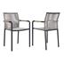 Serenity Outdoor Patio Armchairs Set of 2 - Light Gray