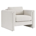 Visible Boucle Fabric Armchair - Ivory