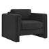 Visible Boucle Fabric Armchair - Black