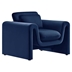 Waverly Performance Velvet Armchair - Midnight Blue