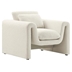 Waverly Boucle Upholstered Armchair - Ivory