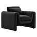 Waverly Boucle Upholstered Armchair - Black