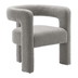 Kayla Boucle Upholstered Armchair - Light Gray