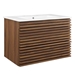 Render 30" Wall-Mount Bathroom Vanity - Walnut White - MOD10652