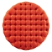 Amour Tufted Button Large Round Performance Velvet Ottoman - Orange - MOD10810