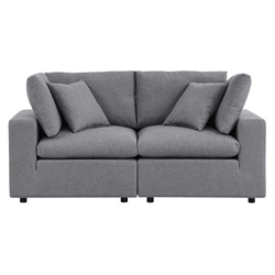 Commix Sunbrella® Outdoor Patio Loveseat - Gray 