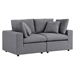 Commix Sunbrella® Outdoor Patio Loveseat - Gray - MOD11006