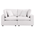 Commix Overstuffed Outdoor Patio Loveseat - White