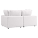 Commix Overstuffed Outdoor Patio Loveseat - White - MOD11007