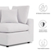 Commix Overstuffed Outdoor Patio Loveseat - White - MOD11007