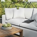 Commix Overstuffed Outdoor Patio Loveseat - White - MOD11007