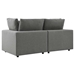 Commix Overstuffed Outdoor Patio Loveseat - Charcoal - MOD11009