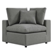 Commix Overstuffed Outdoor Patio Loveseat - Charcoal - MOD11009