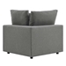 Commix Overstuffed Outdoor Patio Loveseat - Charcoal - MOD11009