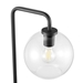 Silo Glass Globe Glass and Metal Floor Lamp - Black - MOD11103