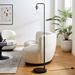 Silo Glass Globe Glass and Metal Floor Lamp - Black - MOD11103